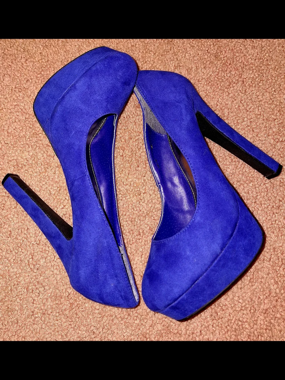 Blue Platform Heels